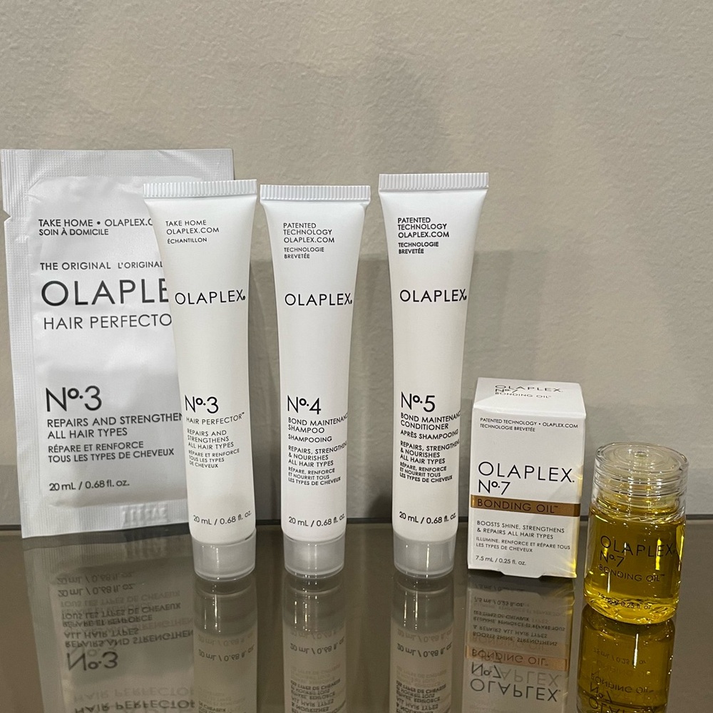Olaplex 5 pc bundle minis Olaplex 3, Olaplex 4, Olaplex 5, Olaplex 7 Bonding Oil